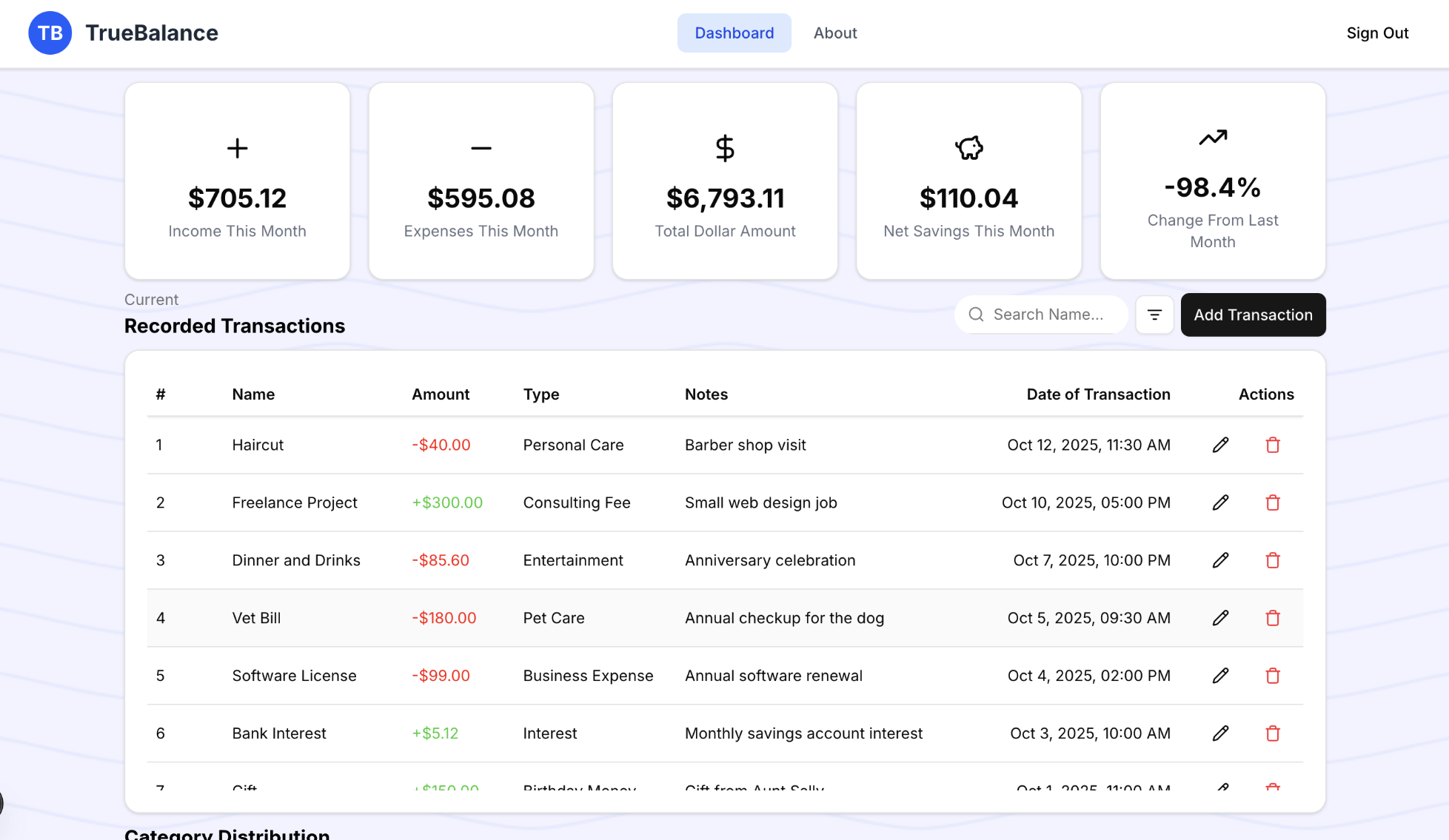 TrueBalance preview
